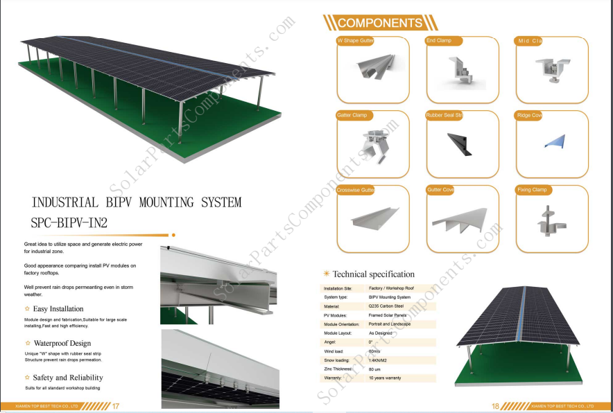 BIPV roofing structure