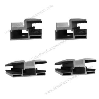 bifacial solar module end clamps