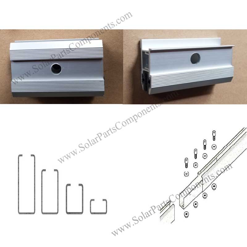 Frameless Solar Panel Clamps for steel rails