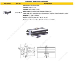 bifacial solar panel mid clamps