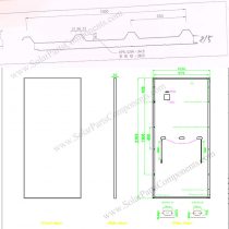 Solar panel power plant mounting on metal roof