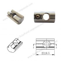 sliding nuts M8 with spring ball for solar rails