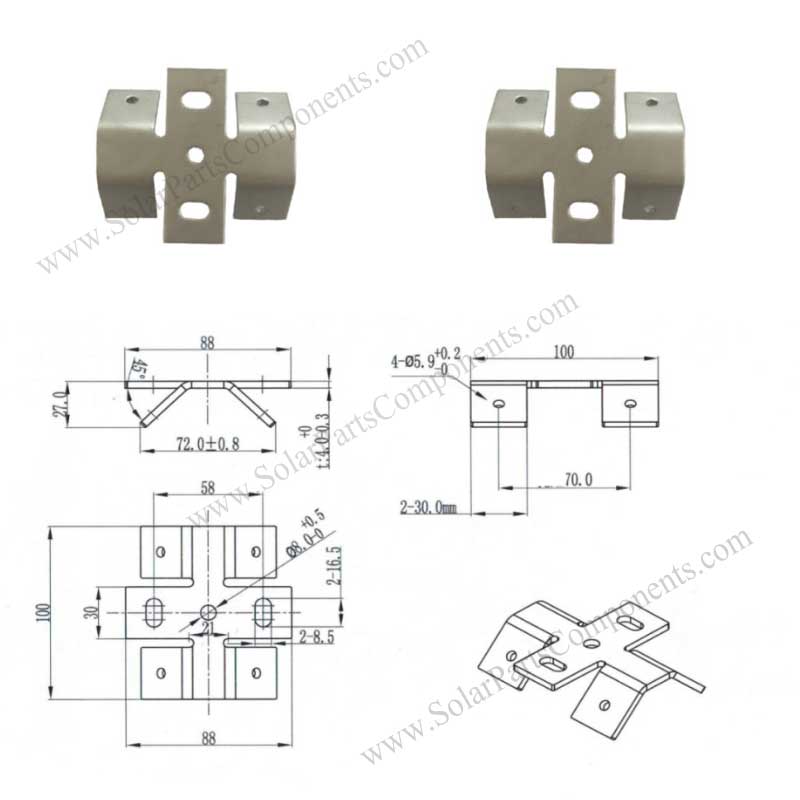 metal roof clamp kit for solar racks