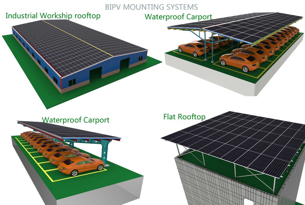 BIPV solar roof structure