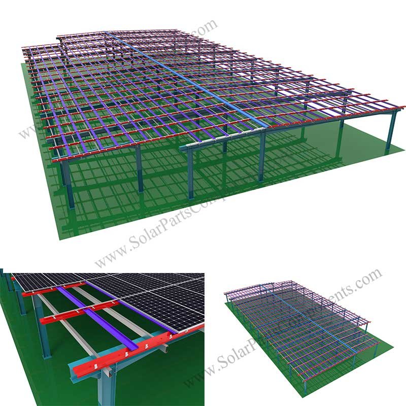 BIPV solar roof structure ZM275-SuperDyma-steel