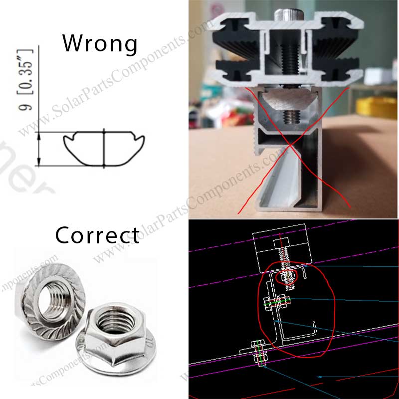 Clamp nuts for Frameless PV Modules