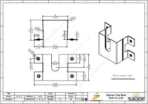 Drawing & Size of Earthing clip for solar SPC-GW-22