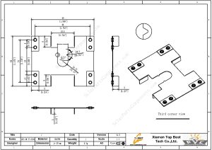 Drawing and Size for Solar Panel Earthing Clip SPC-GW-27