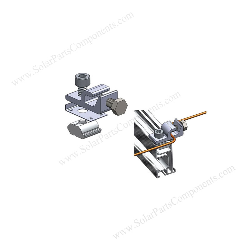 PV panel earth clamps