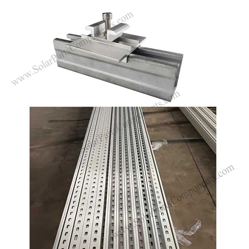 solar mounting system galvanized steel rails