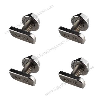T-shaped bolt for solar panel mounted
