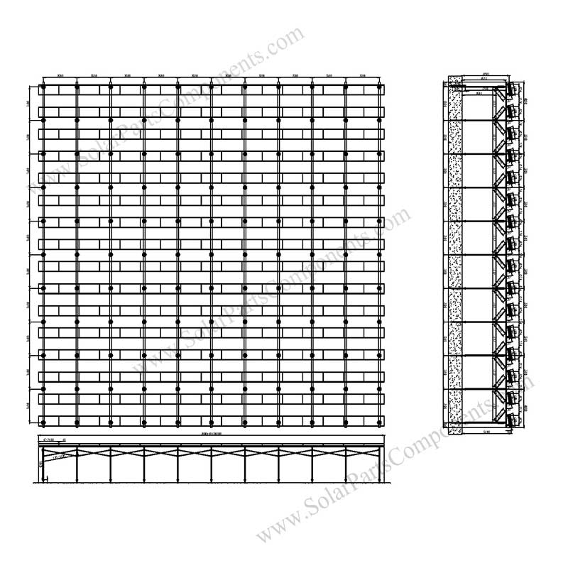 Solar farmland ground racking system design