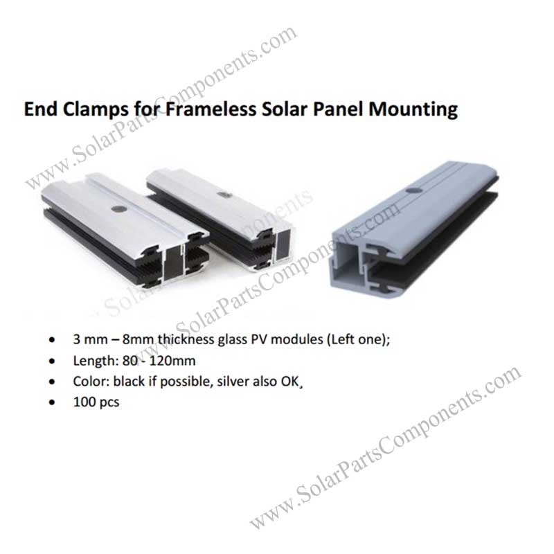 End clamps SOLAR MOUNTING KITS