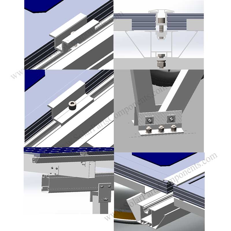 PV solar waterproof carport construction section