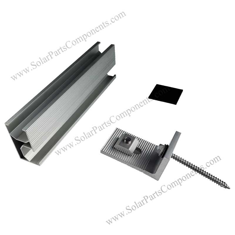 L foot bracket for solar tin roof mounting