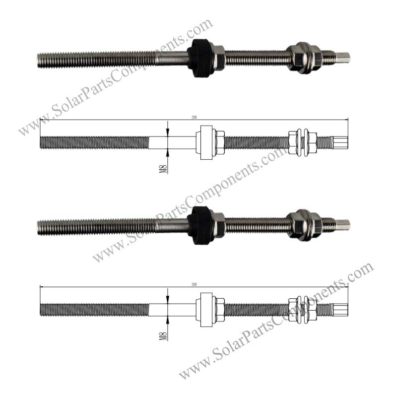 hanger bolts for PV module roof mounting