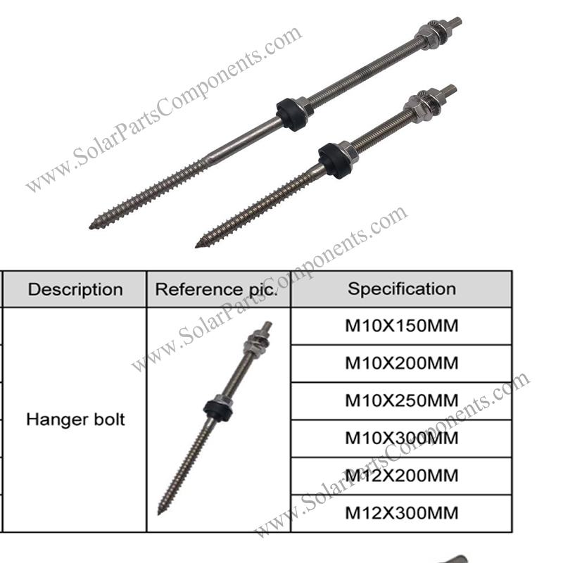 hanger bolt for solar wholesale