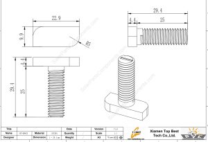 T bolts for solar panel