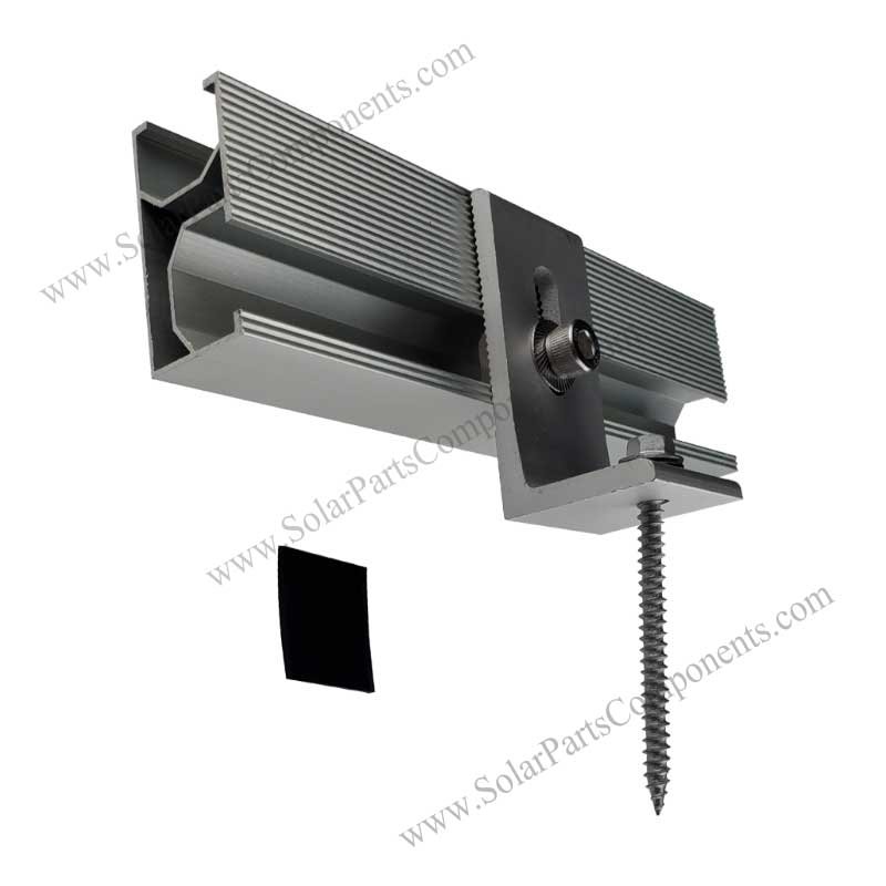 L bracket for solar roofing system anodized aluminum