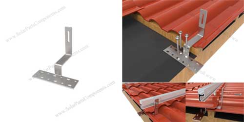 Solar Curved Tile Roof Hooks