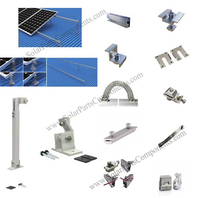 djustable Tilt Solar Metal Roof Mounting System Components