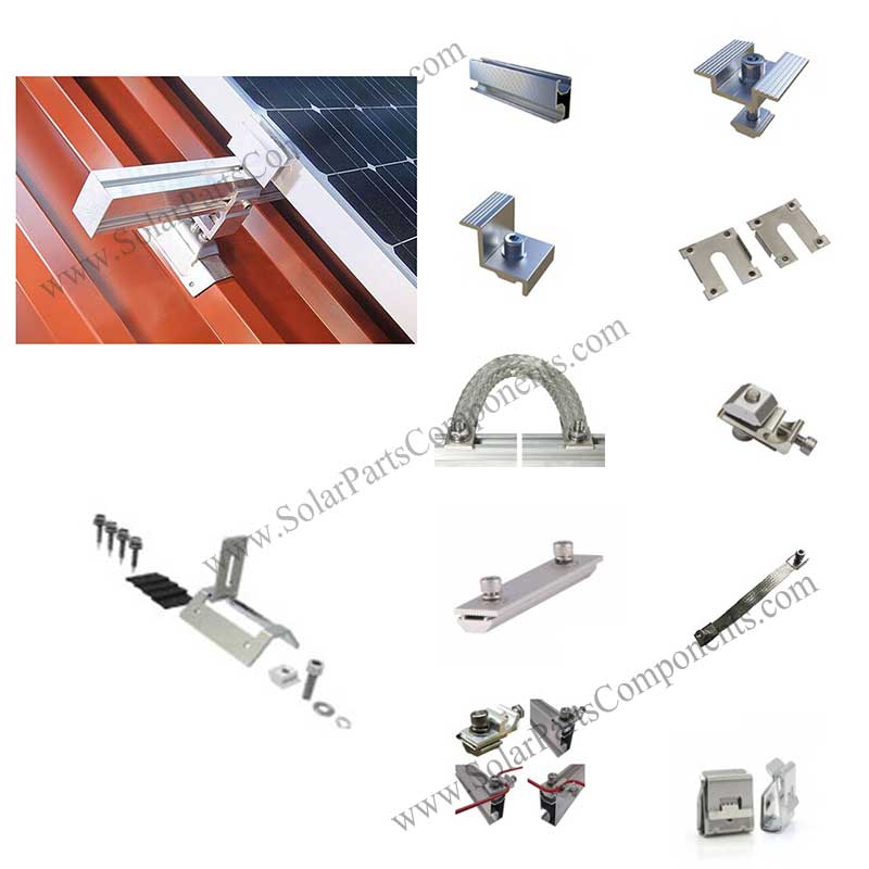 Mouting Parts and Components for this Solar Metal Roof Mounting Systems – Trapezoid Type