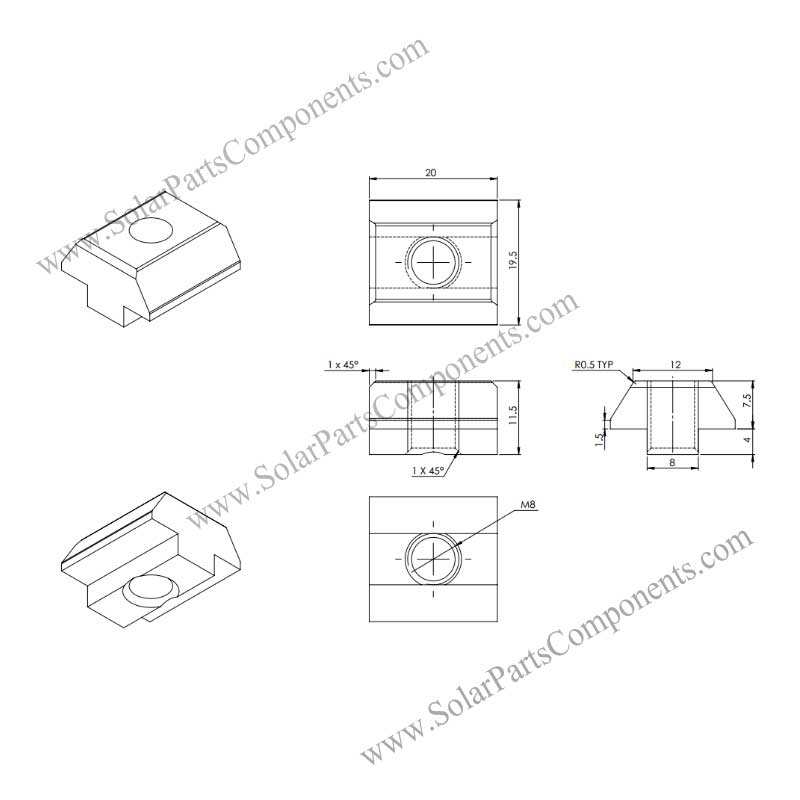 customized nuts for solar panels