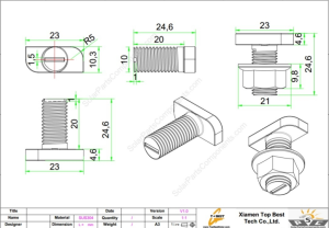 M10 T bolt for solar