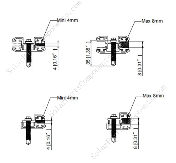solar bifacial mid clamps