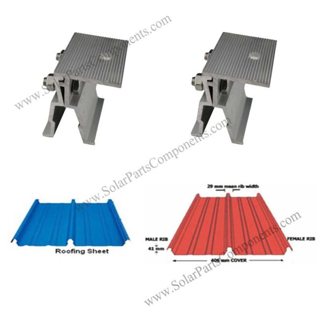 Clamping Rib solar roof clamps for rib roofing sheet FACTORY