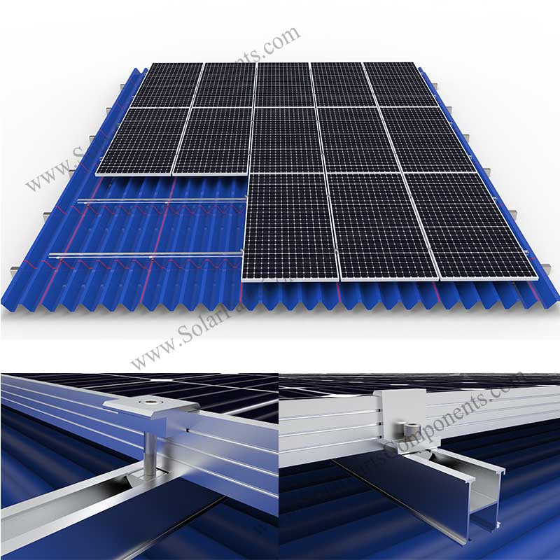 trapezoidal metal roof solar mounts with hanger bolts