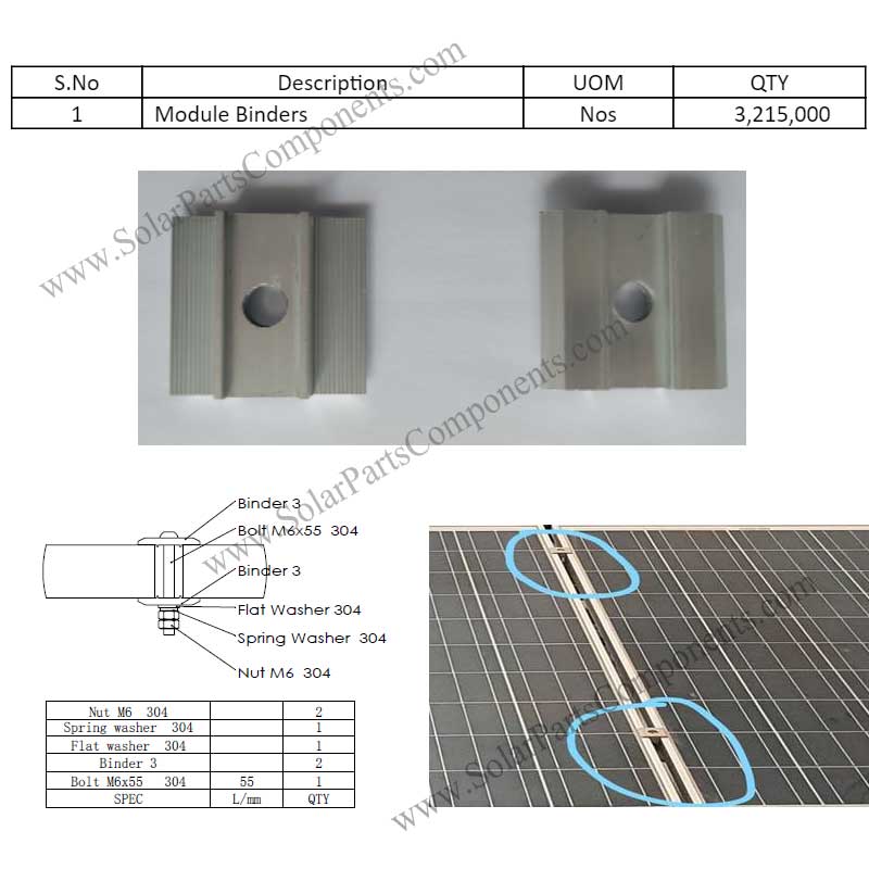 M6 solar clamps