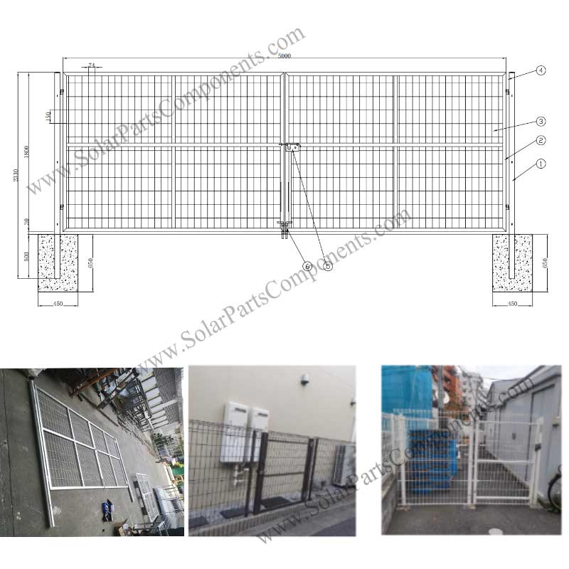 galvanized fence for solar farm