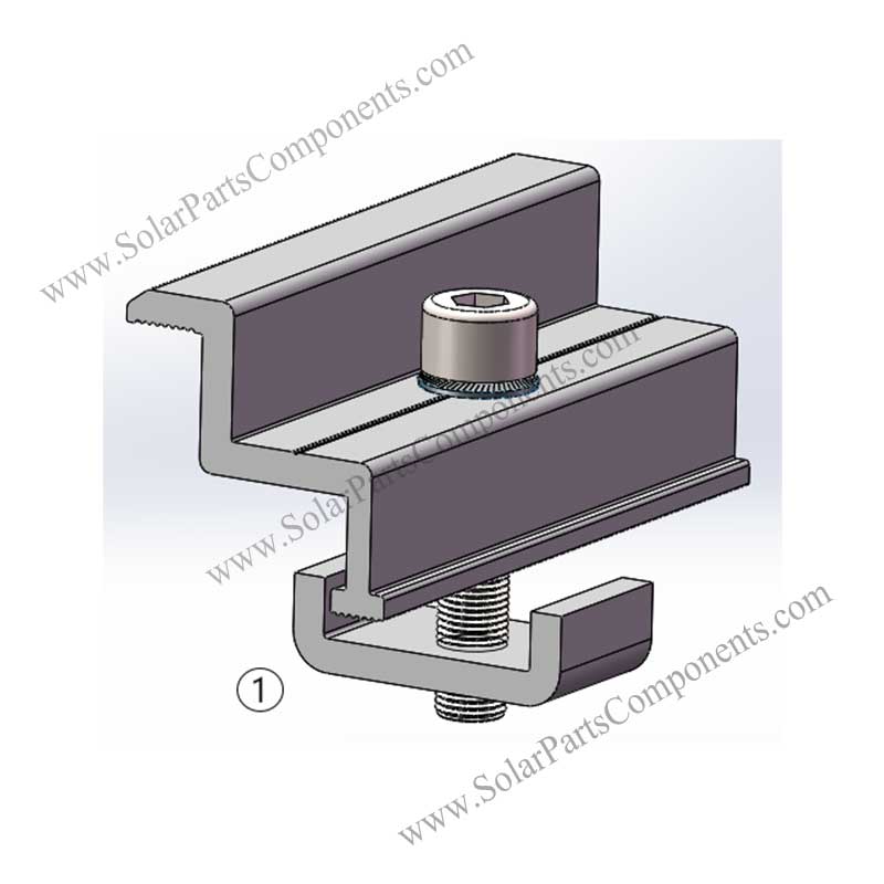 End clamp for PV panel