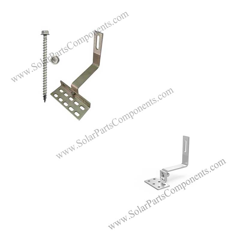 Adjustable hooks for solar tile roof