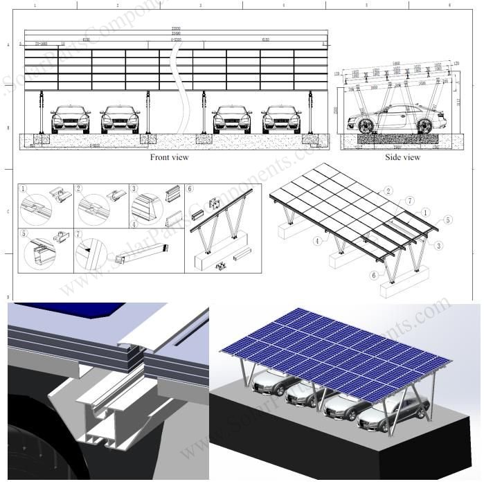 Solar waterproof carport 