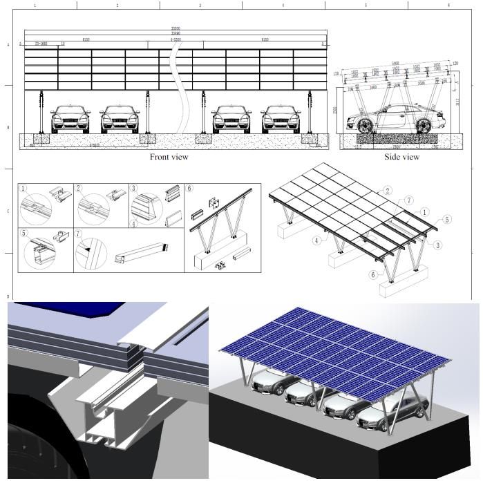 Solar waterproof carport 