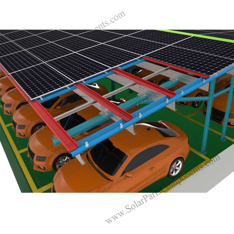 BIPV double support steel waterproof carport ZAM