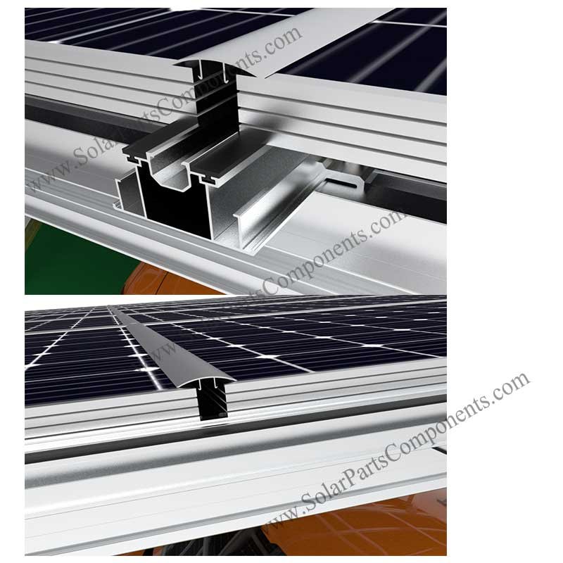 BIPV solar waterproof aluminum carport rail