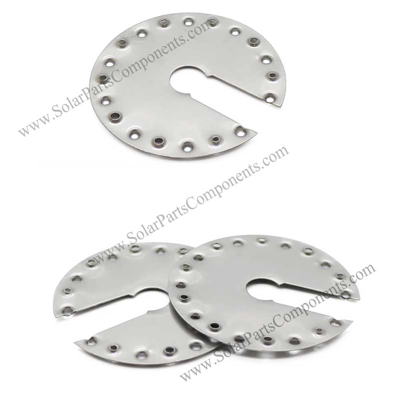 Round solar panel grounding clips