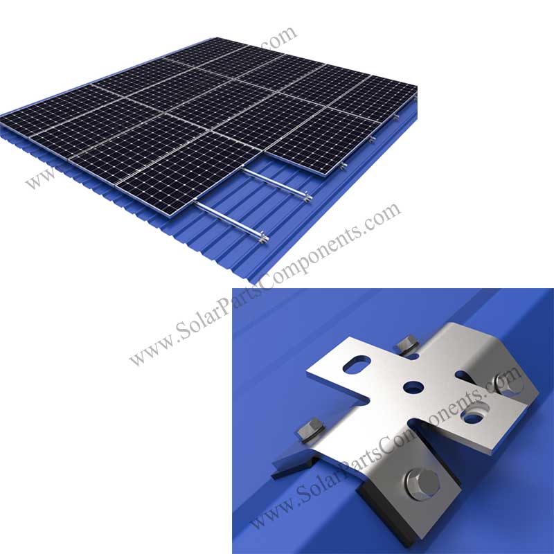 Trapezoid metal roof clamp for PV panel factory