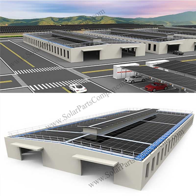 Waterproof solar PV system plant