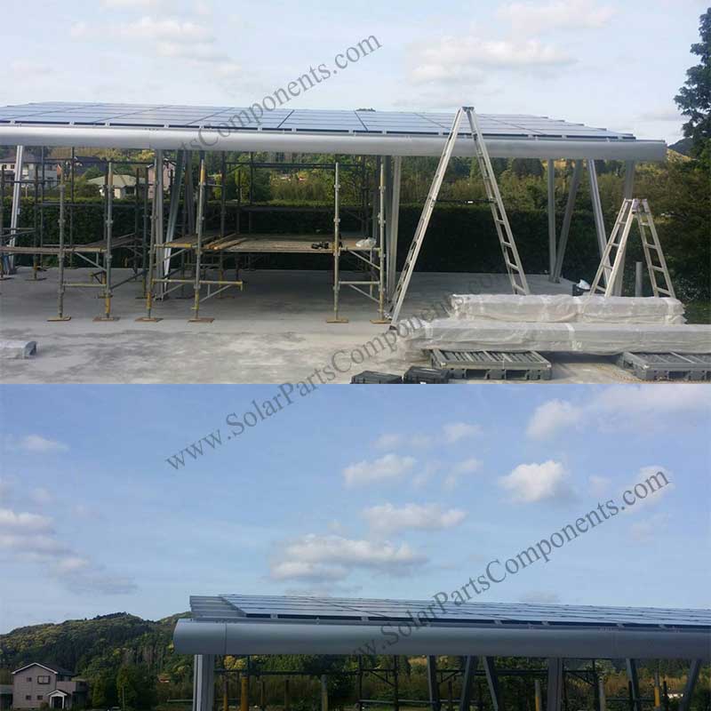 Aluminum waterproof solar carport at home