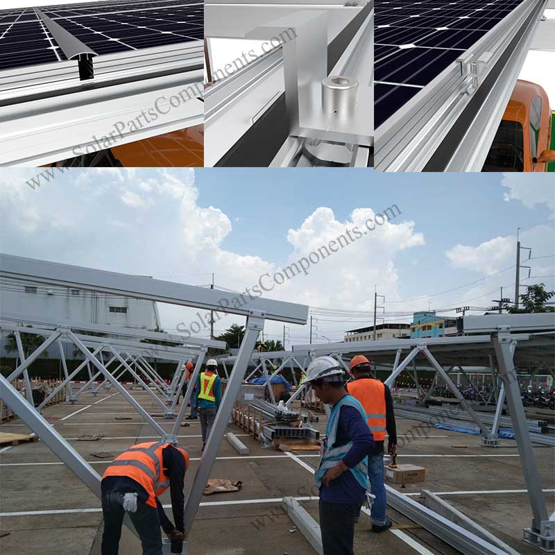 waterproof solar carport installation