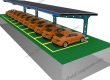 BIPV Waterproof Solar Carport HDG