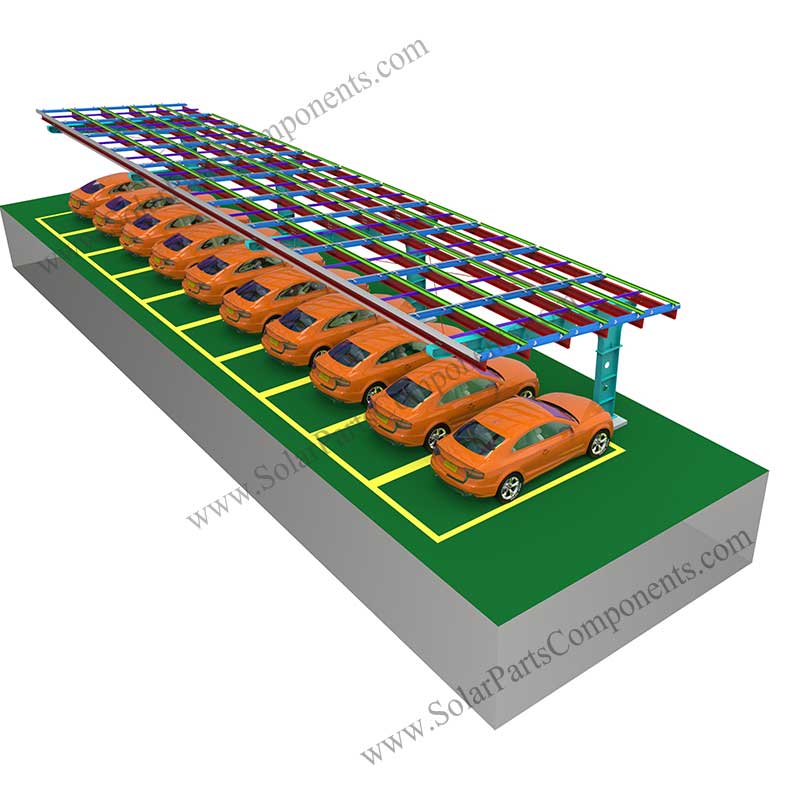 BIPV Waterproof Solar Carport steel