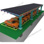 BIPV Waterproof Solar Galvanized Carport