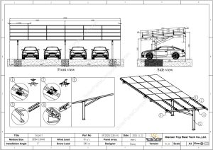 BIPV Waterproof Solar Carport Design