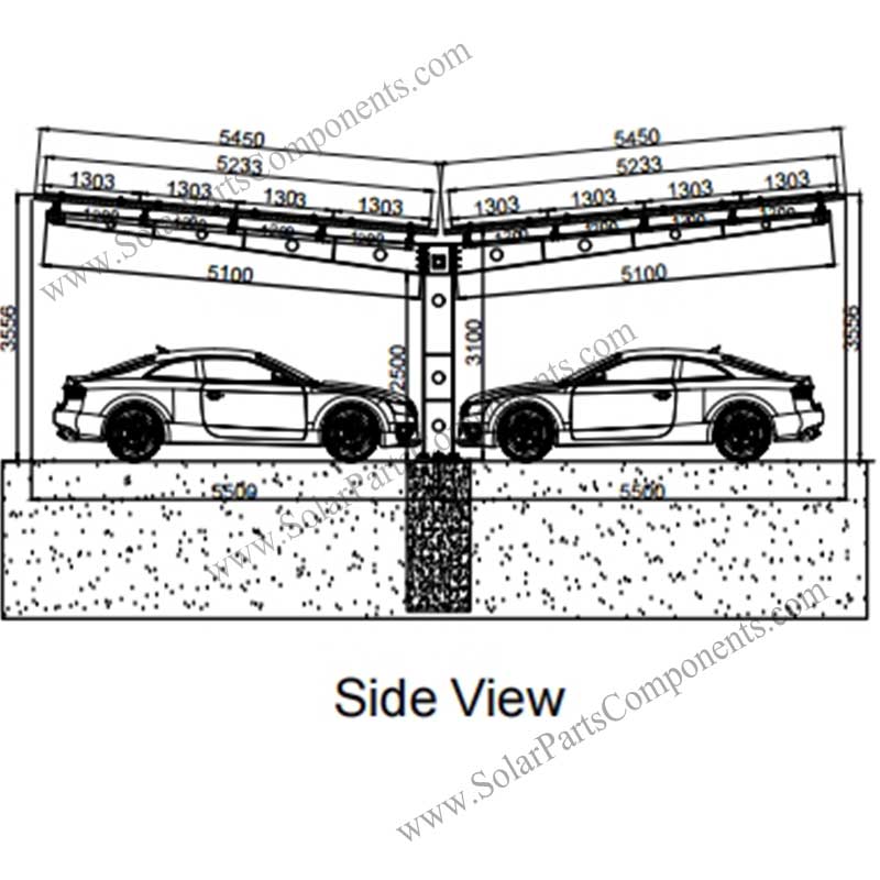 Solar carport waterproof model