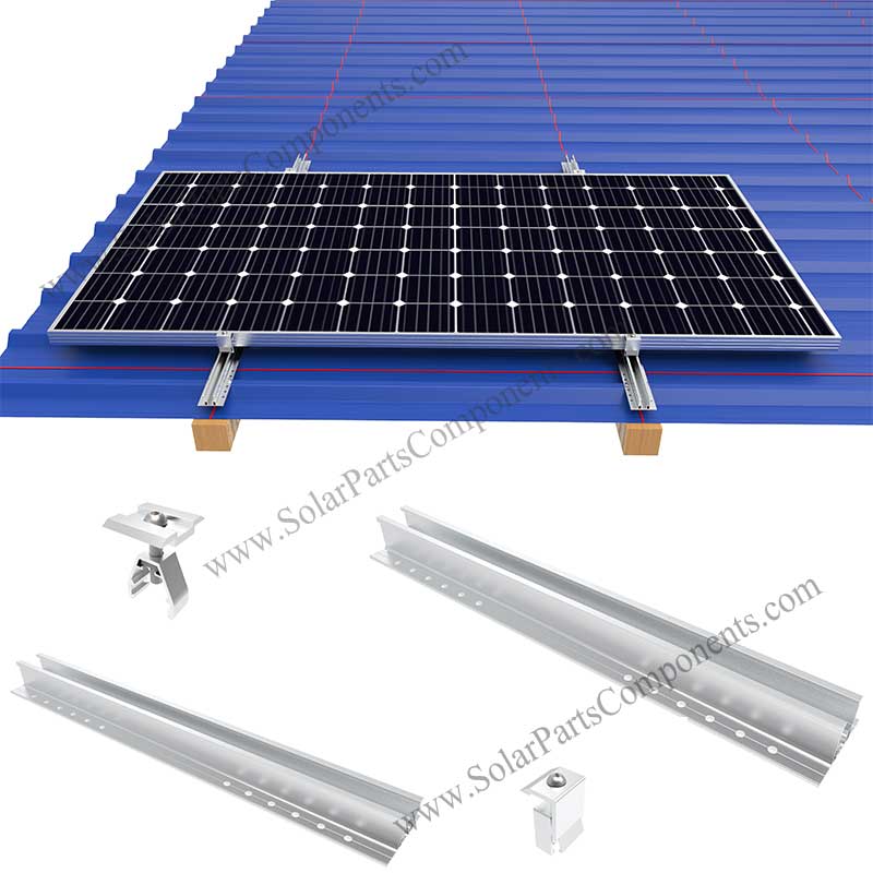 trapezoidal sheet metal rail for solar mounts